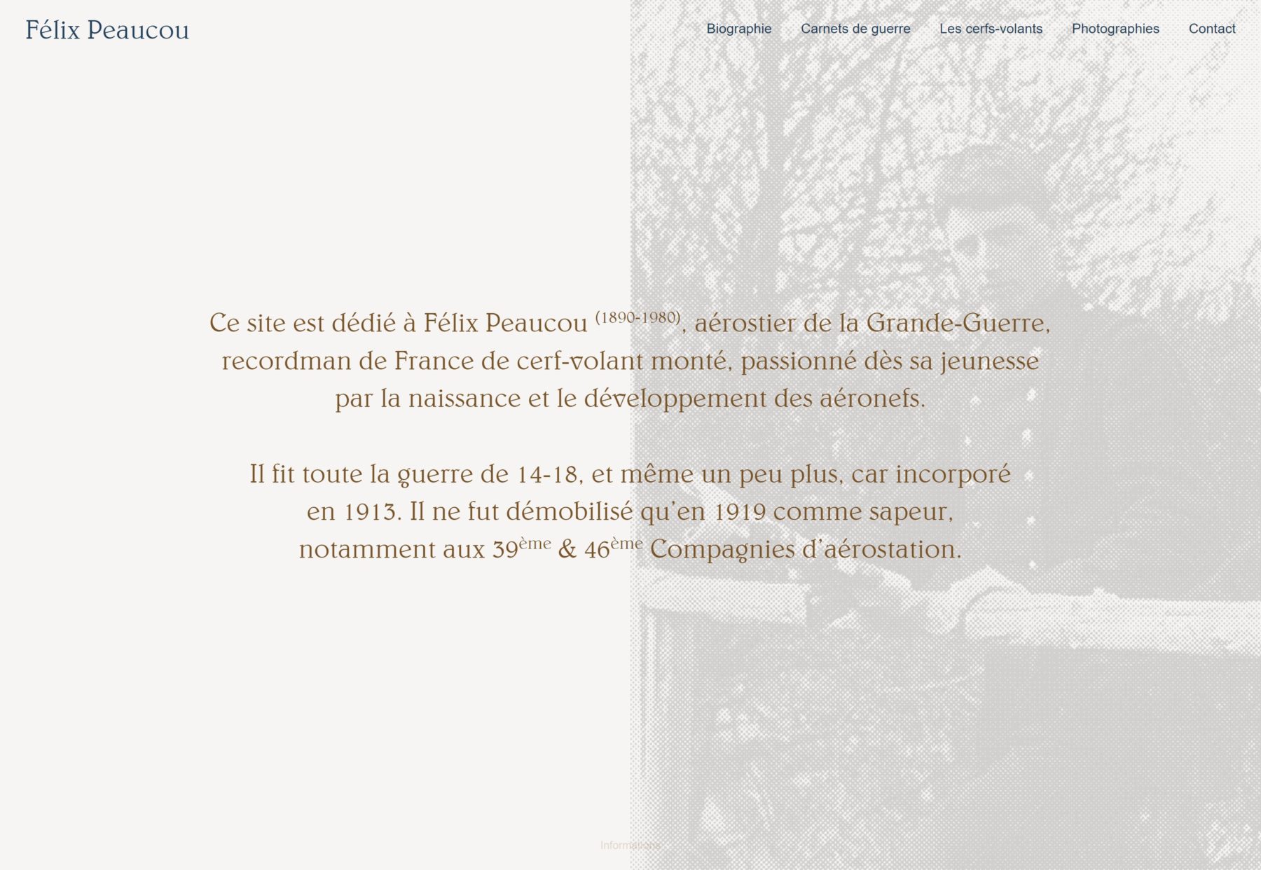 Félix Peaucou - Page d'accueil