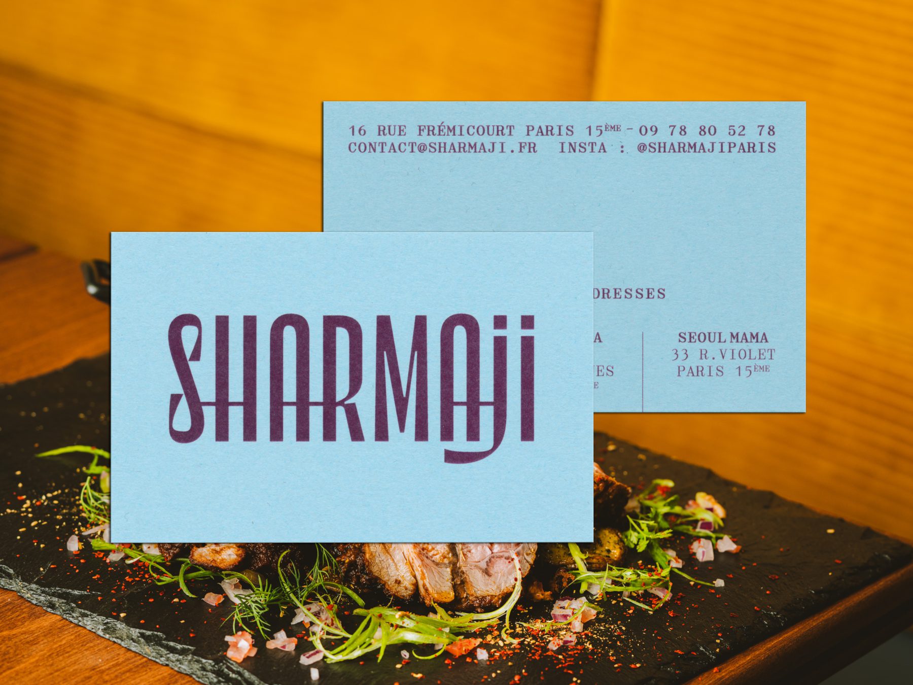 Carte de visite du restaurant Sharmaji