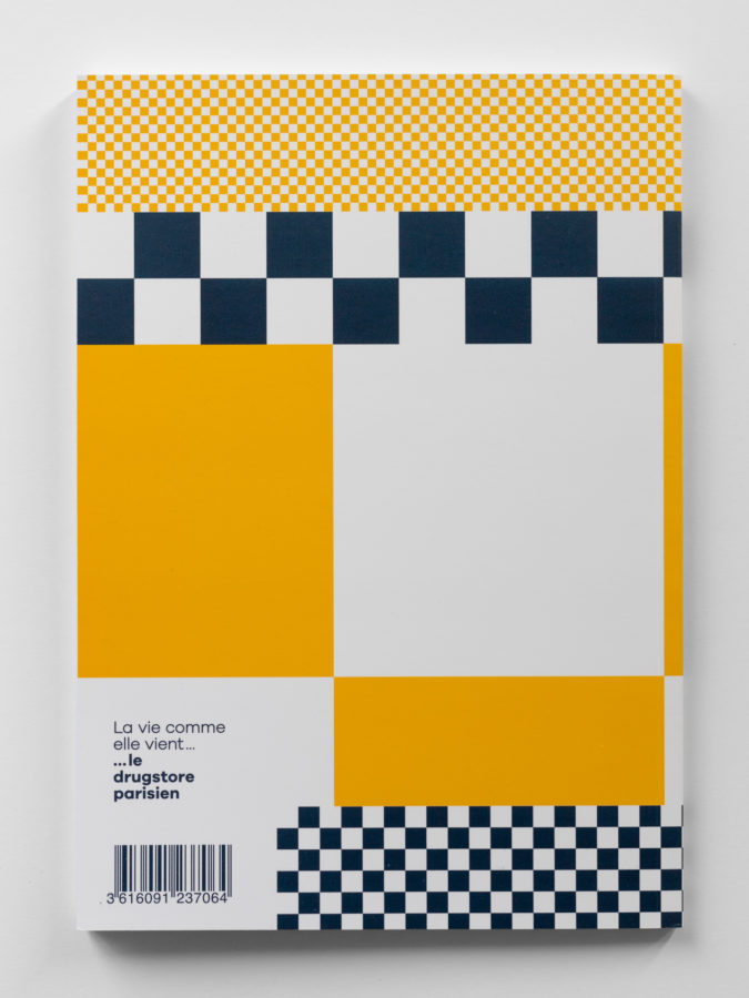 Couverture du carnet de notes pour le drugstore parisien, version jaune